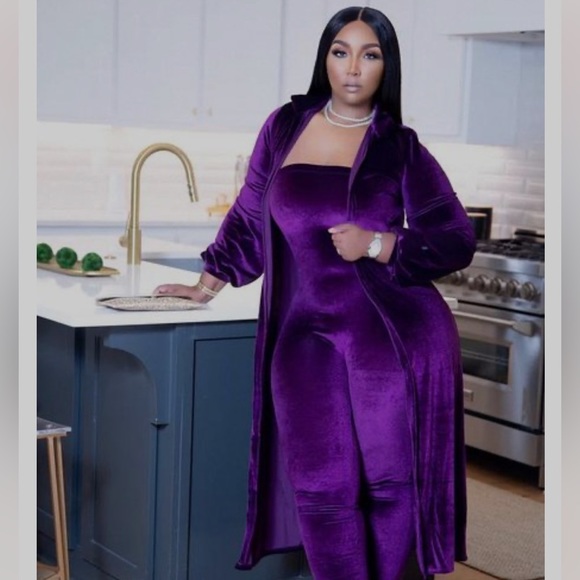 Beautiful  strapless jumpsuit with matching Cardigan Jacket. Size Large - Picture 1 of 10